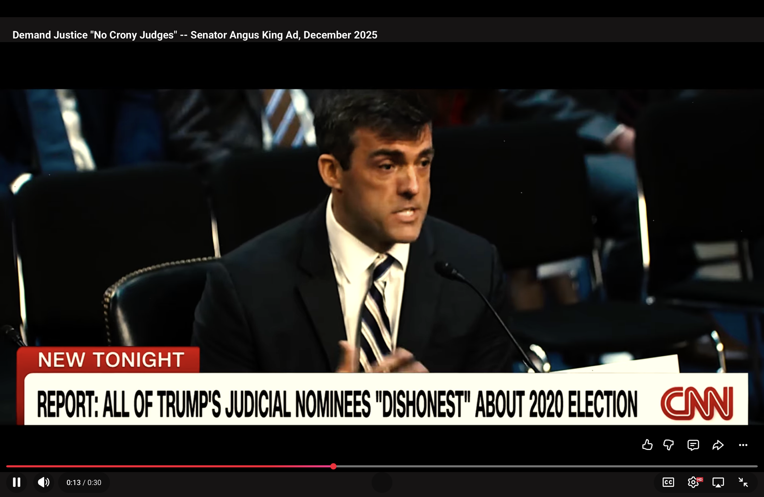 "No Crony Judges" Ad, Maine